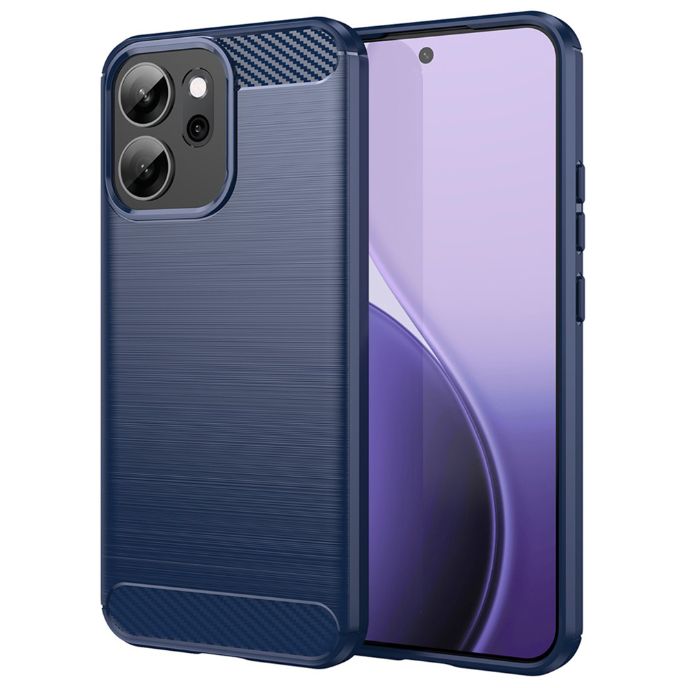 Levně Pouzdro Techsuit Carbon Silicone pro Oppo Reno14 F / Reno14 FS 5G modré