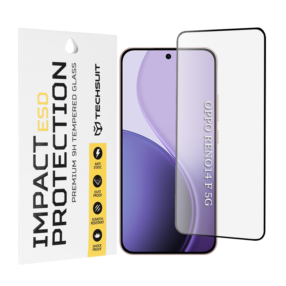 Levně Techsuit ESD sklo pro Oppo Reno14 F / Reno14 FS 5G černé