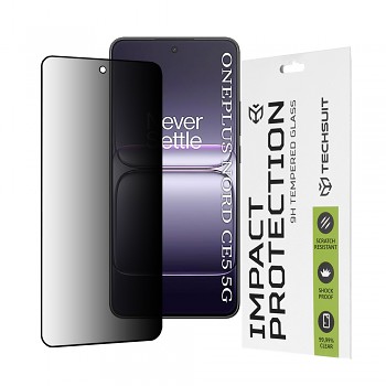 Ochranné sklo Techsuit 111D Privacy Full Glue pro OnePlus Nord CE5 černé