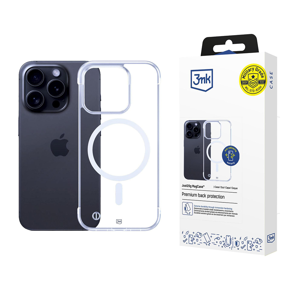 Levně 3mk Just20g MagCase iPhone 16 Pro Max průhledný