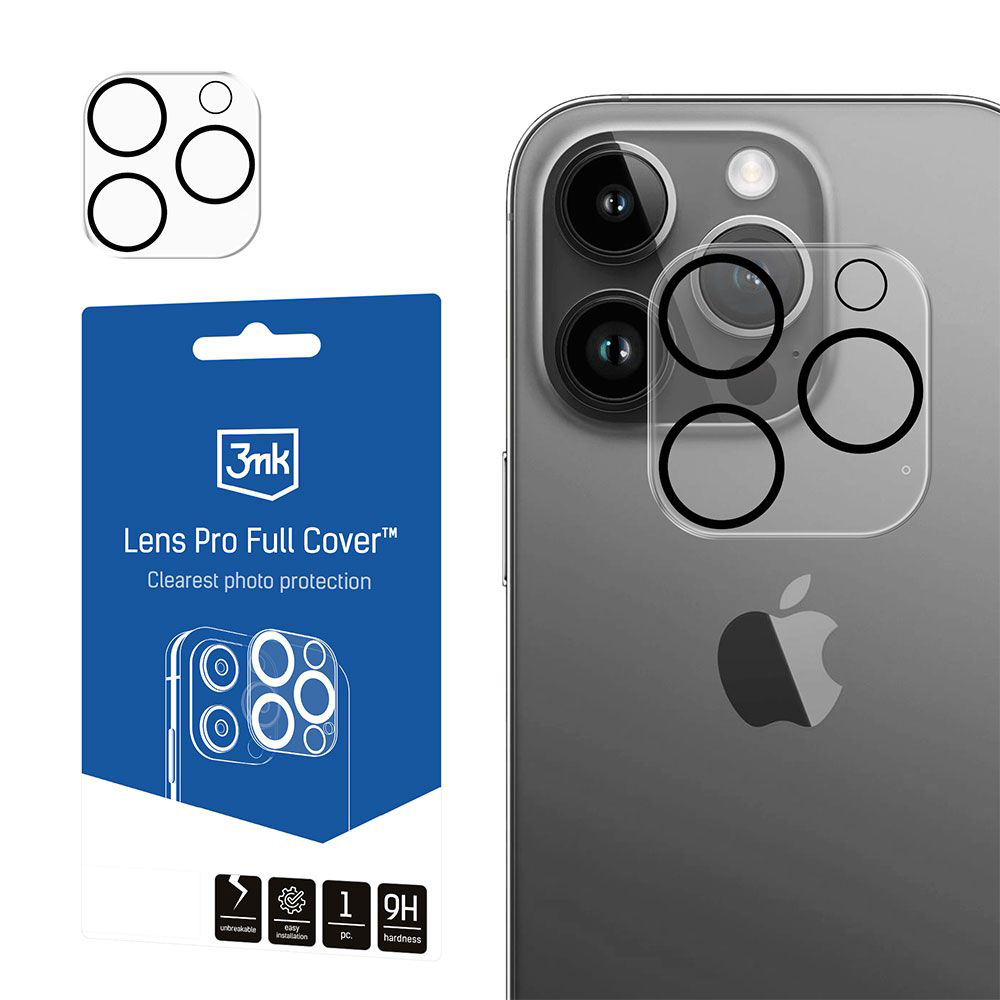 3mk Lens Pro Full Cover iPhone 14 Pro průhledný