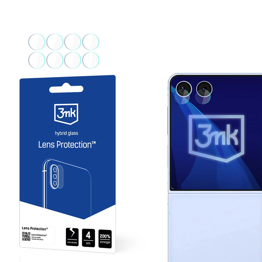 Levně 3mk Ochrana objektivu 4 ks Samsung Galaxy Z Flip7 Čirá
