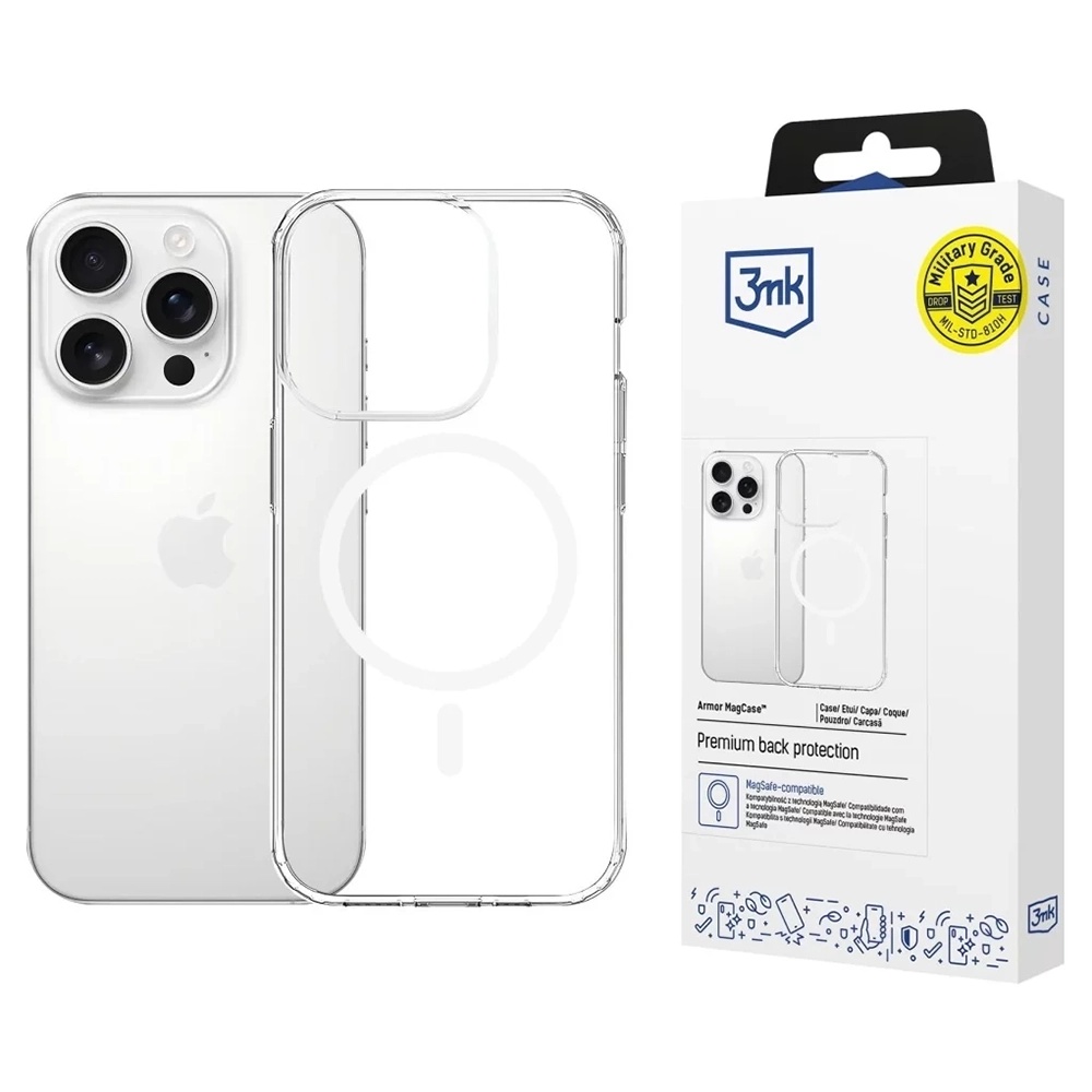 Levně 3mk Armor MagCase pro iPhone 16 Pro Max průhledný