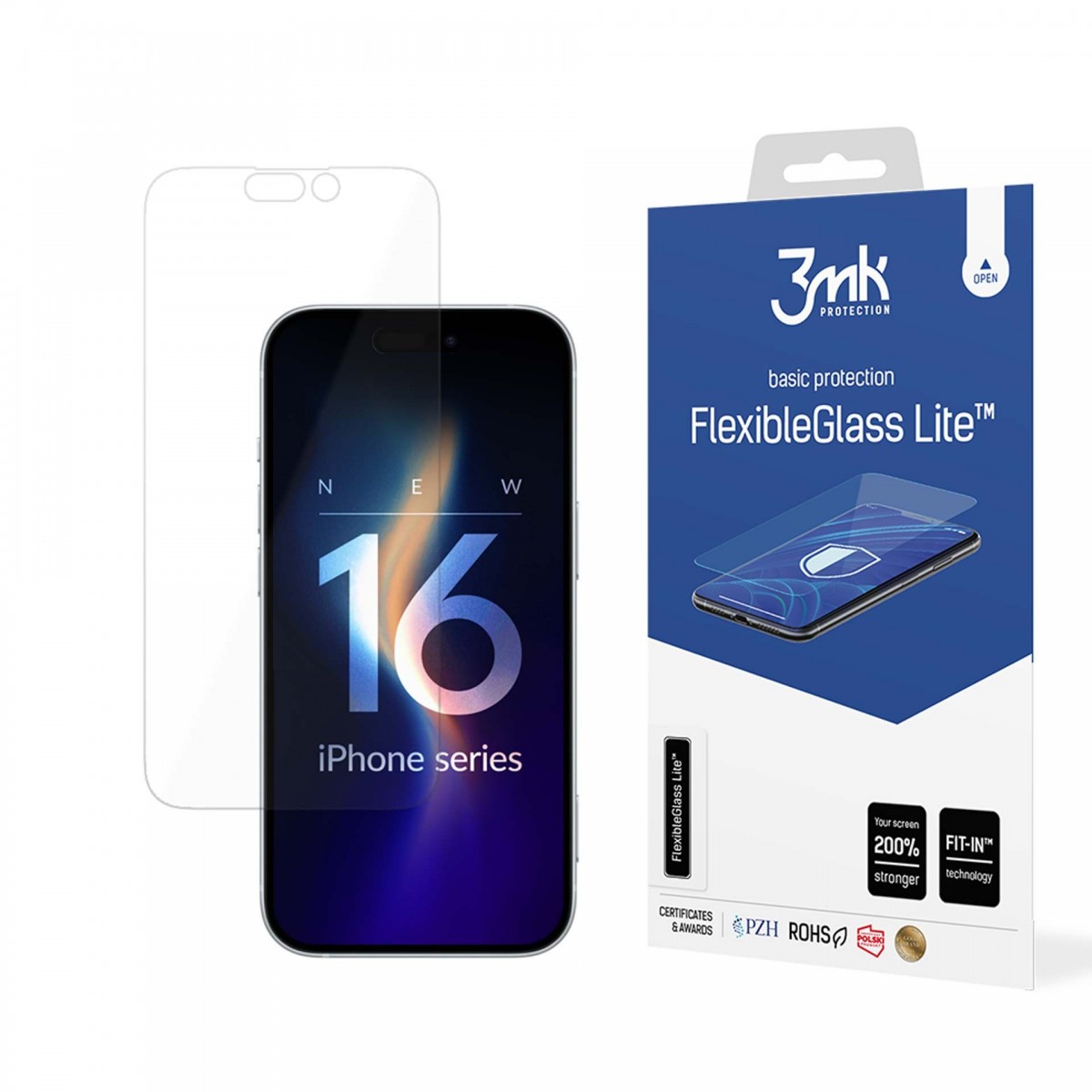 Levně 3mk FlexibleGlass Lite iPhone 16 Pro průhledný