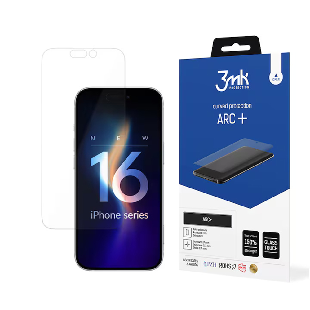 Levně Ochranná fólie 3mk ARC+ iPhone 16 Pro čirá