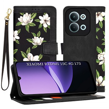 Techsuit FlipCraft Xiaomi Redmi 15C 4G / Redmi 15C 5G Květiny úsvitu