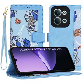 Pouzdro Techsuit FlipCraft pro Xiaomi Redmi 15C 4G/5G v živé modré