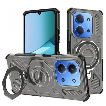 Pouzdro Techsuit Carbon Shield PRO Xiaomi Redmi 15C Poco C85 kouřově černé