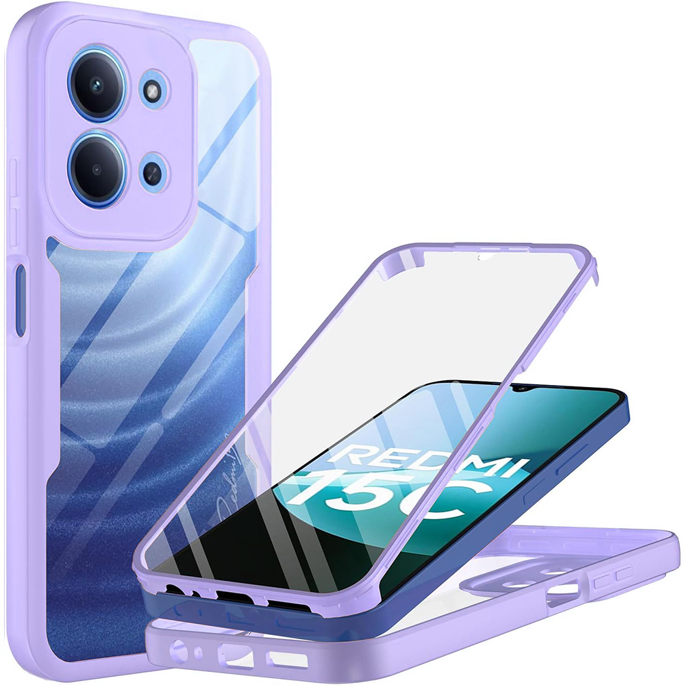 Levně Techsuit ColorVerse 360 Series + Ochranné sklo Xiaomi Redmi 15C 4G/5G Fialová