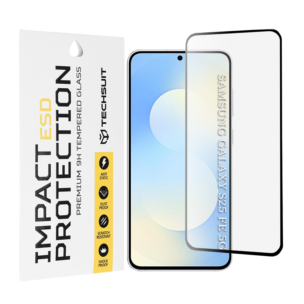 Levně Ochranné sklo Techsuit ESD pro Samsung Galaxy S25 FE černé