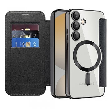 Pouzdro na knihu Techsuit SmartMag pro Samsung Galaxy S25 FE černé