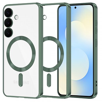 Techsuit Luxury Crystal MagSafe pro Samsung Galaxy S25 FE v tmavě zelené