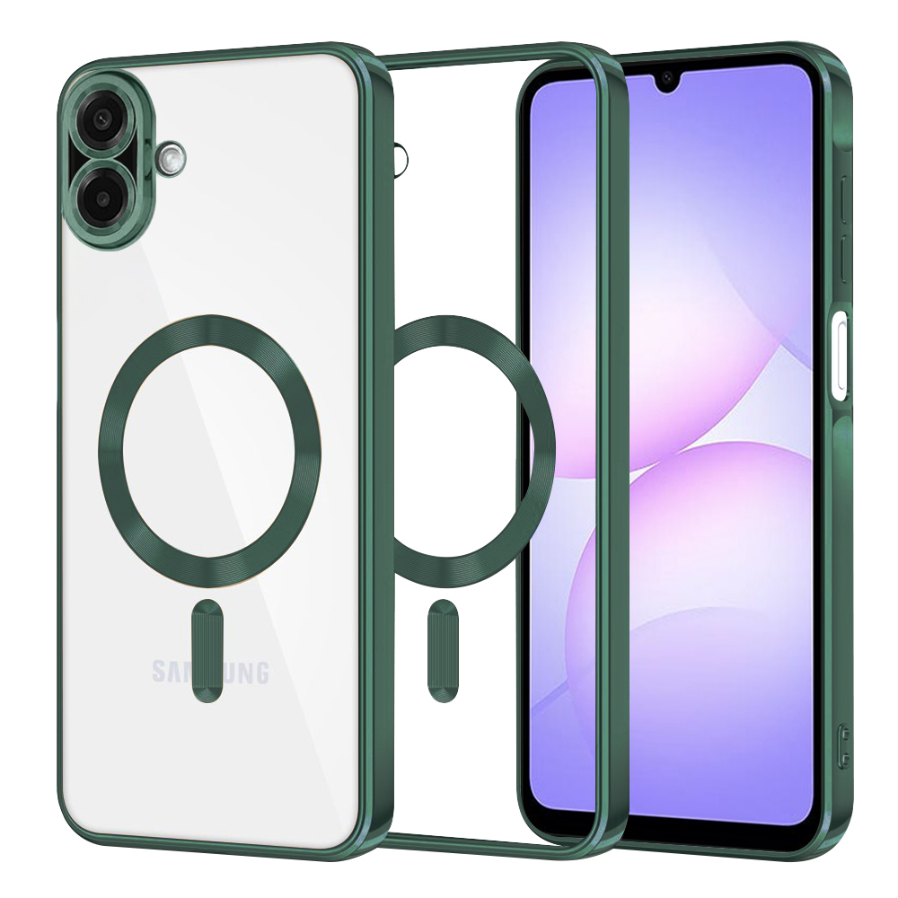 Levně Techsuit Luxury Crystal MagSafe pro Samsung Galaxy A07 4G tmavě zelená