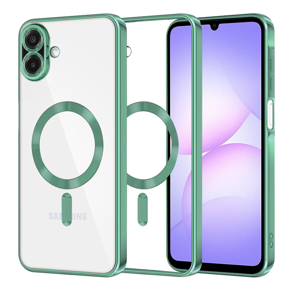 Levně Techsuit Luxury Crystal MagSafe pro Samsung Galaxy A07 4G světle zelená