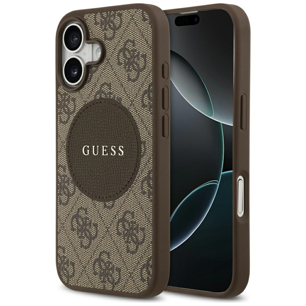 Levně Guess 4G Circle Classic Logo MagSafe iPhone 17 Hnědá