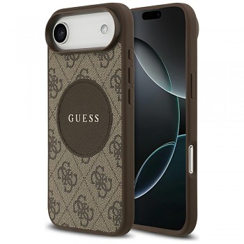 Guess 4G Circle Classic Logo MagSafe iPhone 17 Air Hnědá