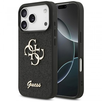 Guess Fixed Glitter Big 4G pouzdro iPhone 17 Pro Max černé