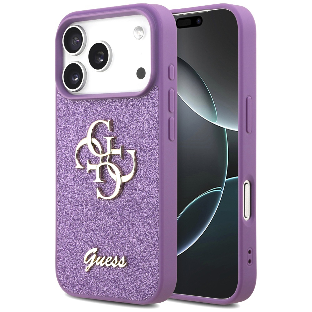 Levně Guess Fixed Glitter Big 4G GUHCP17LHG4SGL iPhone 17 Pro lila