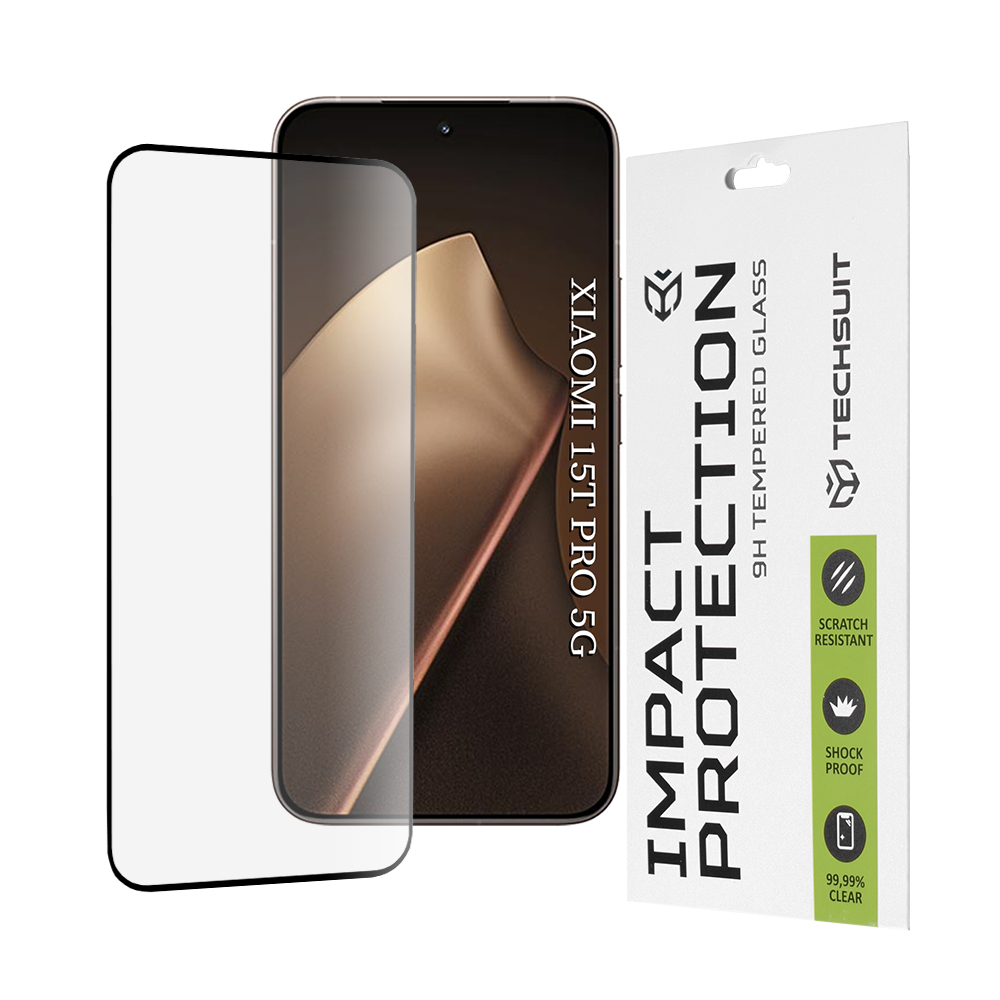 Levně Ochranné sklo Techsuit 111D pro Xiaomi 15T Pro černé