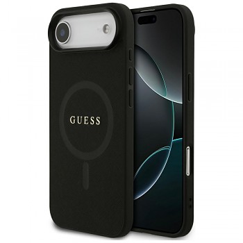 Guess Saffiano Classic Logo MagSafe pouzdro iPhone 17 Air černé