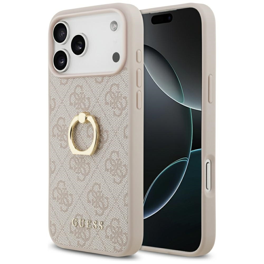 Levně Guess Hardcase 4G Ring Stand GUHCP17X4GMRBR iPhone 17 Pro Max hnědý
