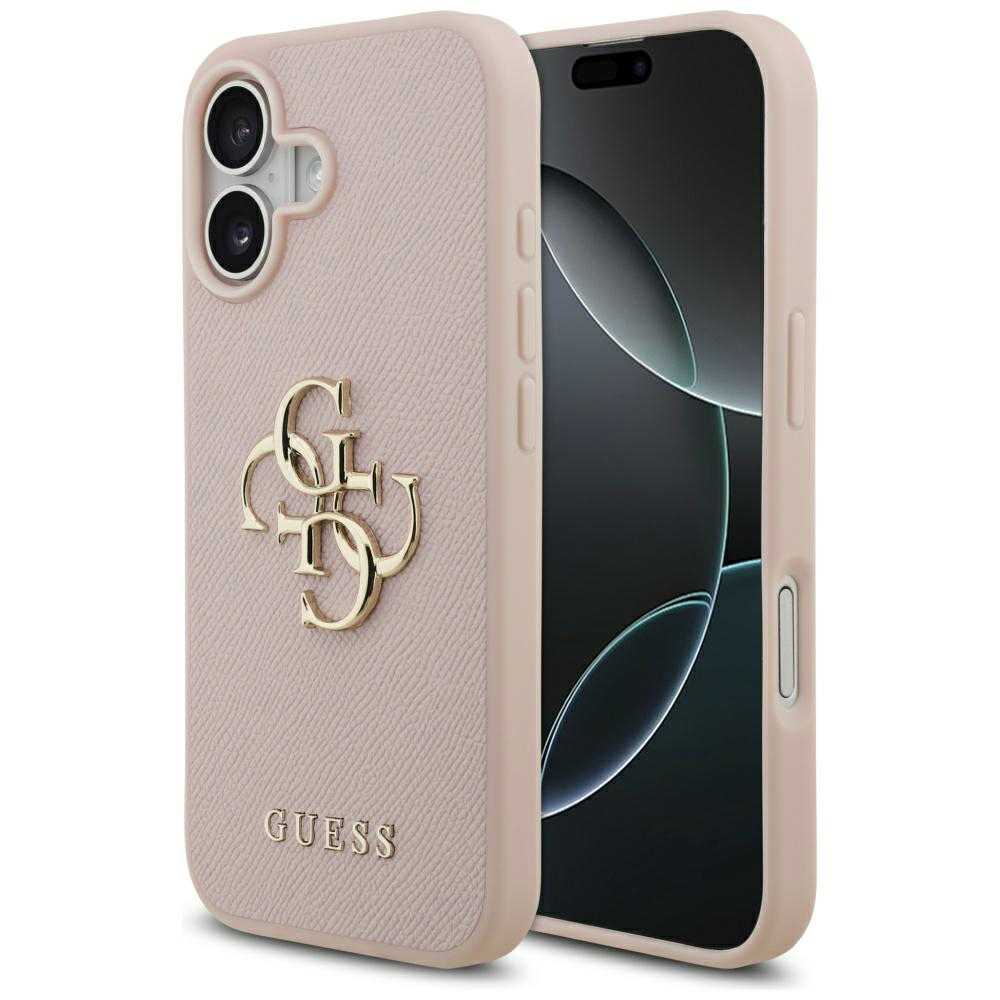 Levně Guess Hardcase 4G Grained Big and Classic Logo iPhone 17 růžová