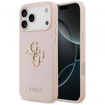 Guess Hardcase 4G Grained Big and Classic Logo iPhone 17 Pro růžová