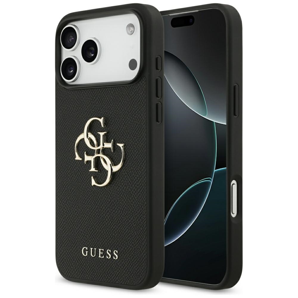 Levně Guess Hardcase 4G Grained Big and Classic Logo iPhone 17 Pro Max černá