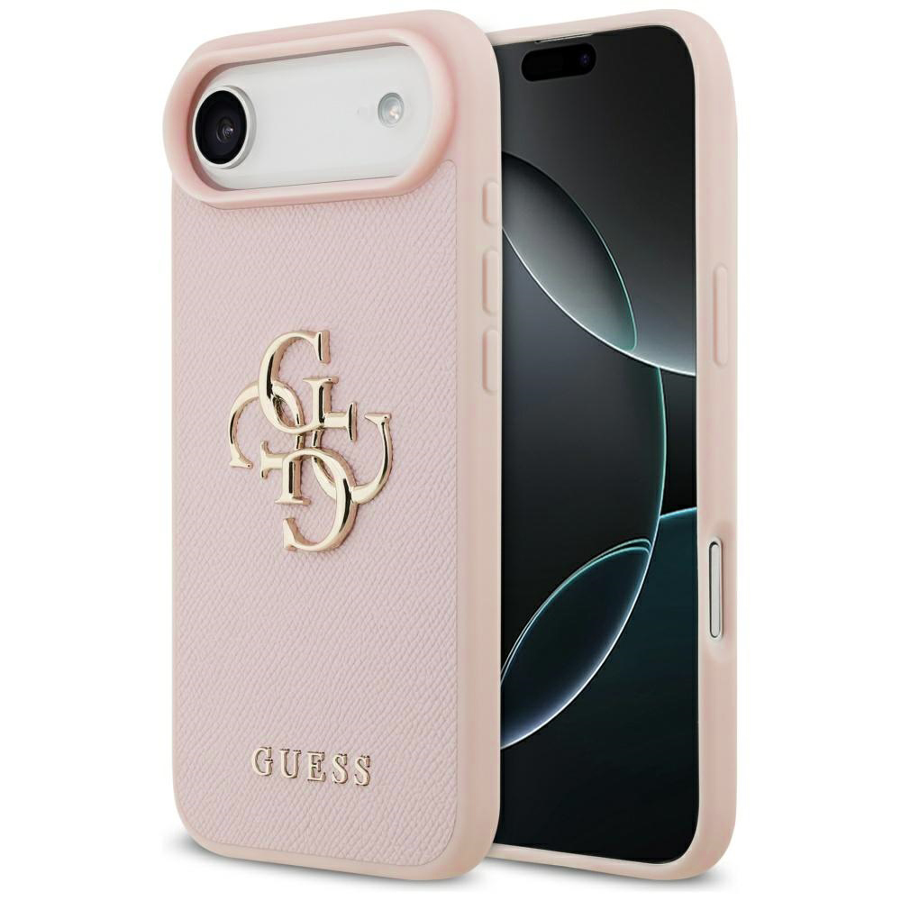 Levně Guess Hardcase 4G Grained Big and Classic Logo iPhone 17 Air růžová