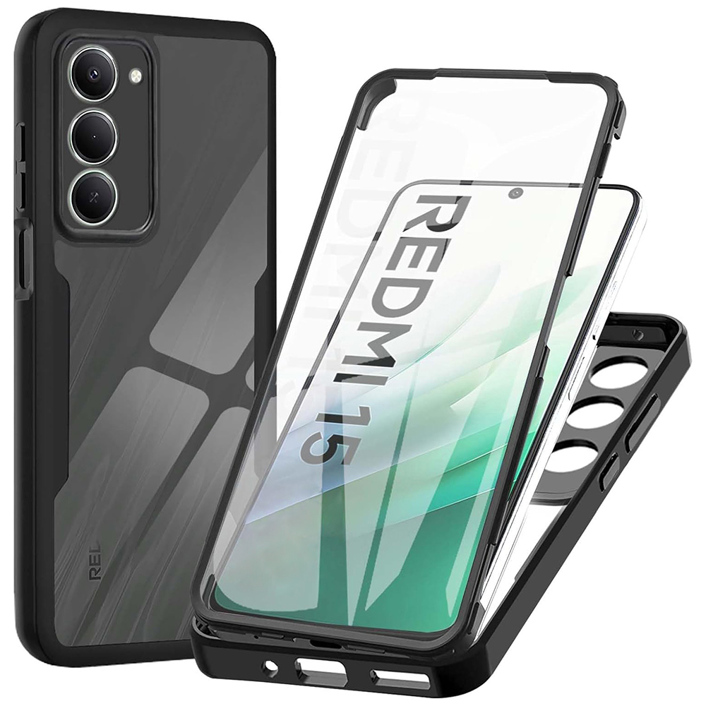 Levně Techsuit ColorVerse 360 Series Ochranné sklo Xiaomi Redmi 15 4G/5G Černá