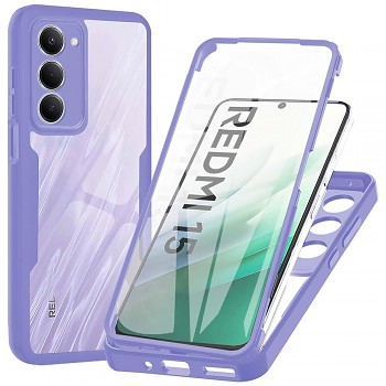 Techsuit ColorVerse 360 Series + Ochranné sklo Xiaomi Redmi 15 4G / Redmi 15 5G Fialová