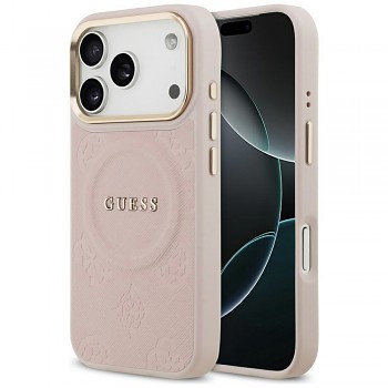 Guess Peony Hot Stamp MagSafe GUHMP17LPSAMSECP iPhone 17 Pro růžová