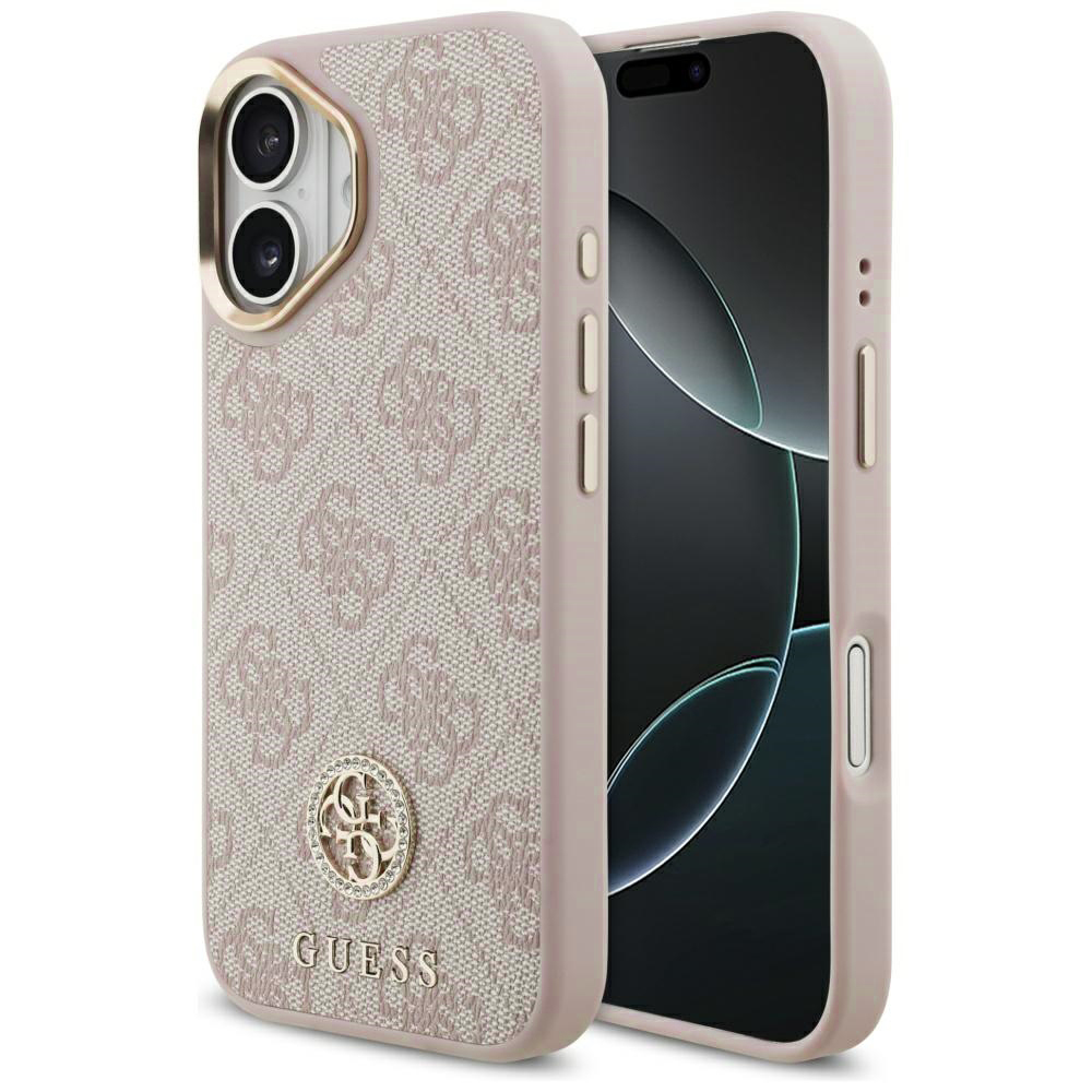 Levně Guess Hardcase 4G Strass Logo MagSafe iPhone 17 růžová