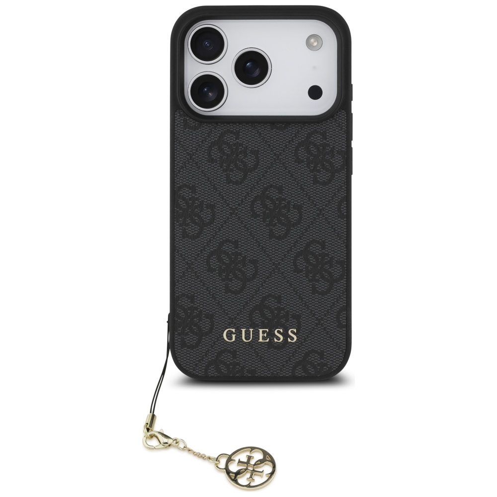 Levně Guess Hardcase 4G Charm Cradle MagSafe iPhone 17 Pro černý