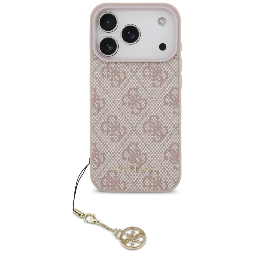 Levně Guess Hardcase 4G Charm Cradle MagSafe iPhone 17 Pro růžová