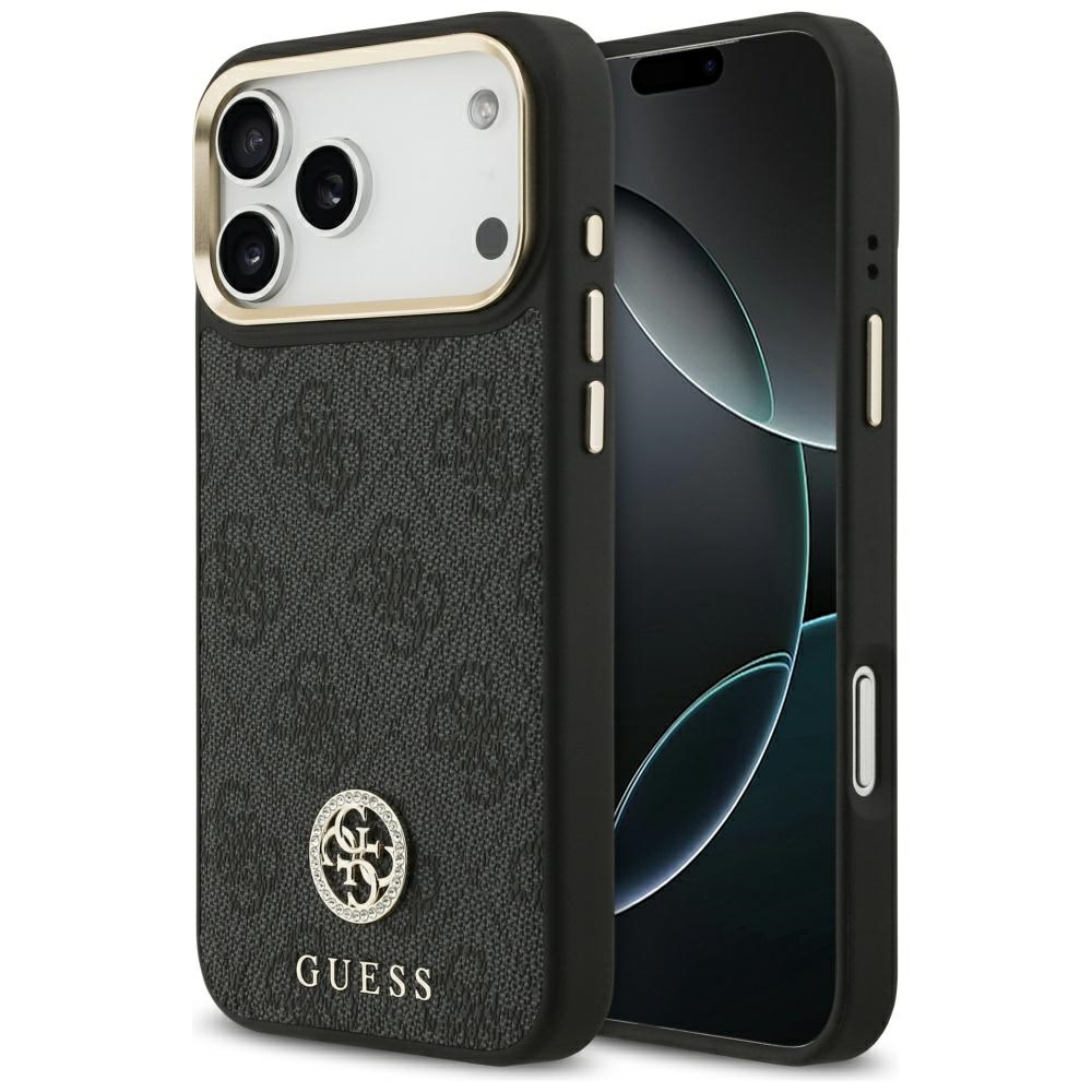 Levně Guess Hardcase 4G Strass Logo MagSafe iPhone 17 Pro Max černý