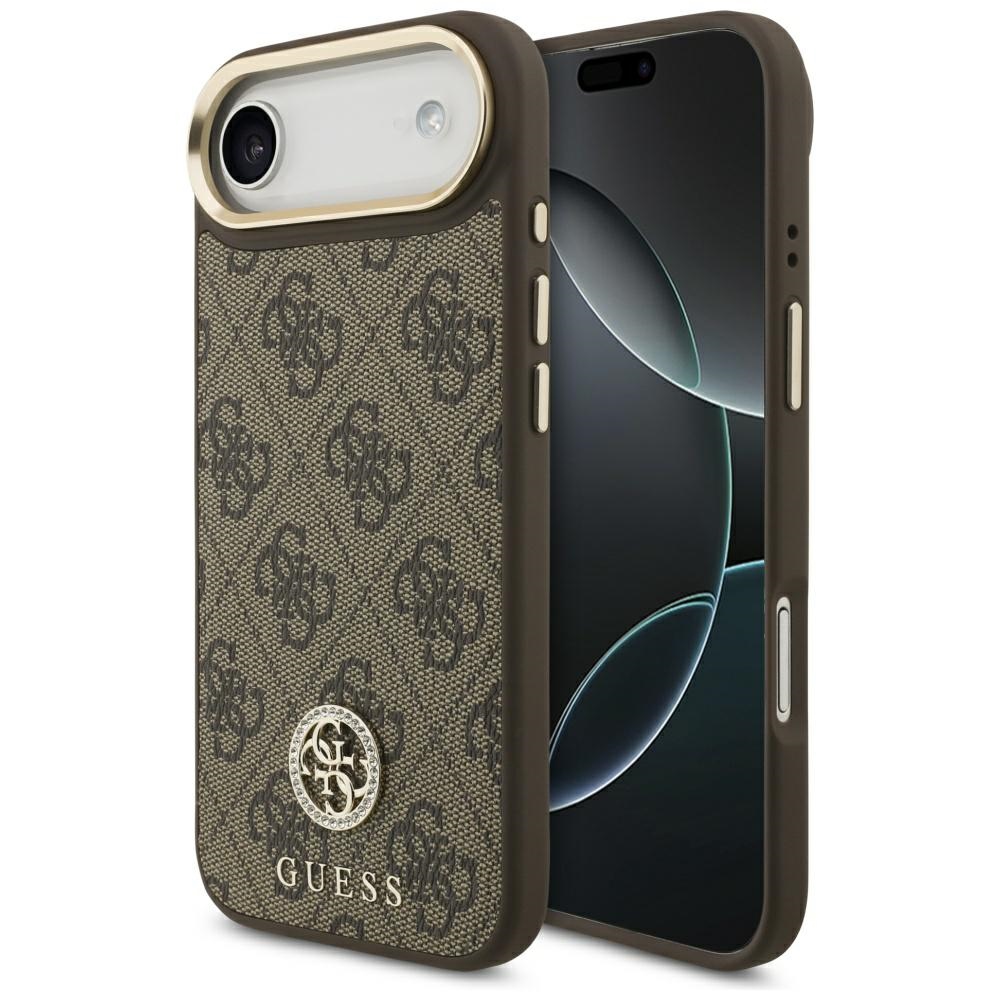 Levně Guess 4G Strass Logo MagSafe pro iPhone 17 Air hnědý
