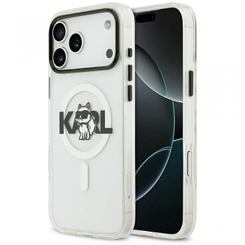 Karl Lagerfeld IML Choupette Sketch Logo MagSafe iPhone 17 průhledný