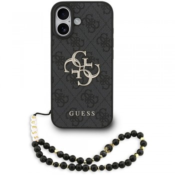 Guess Hardcase 4G Classic Logo s popruhem iPhone 17 černá