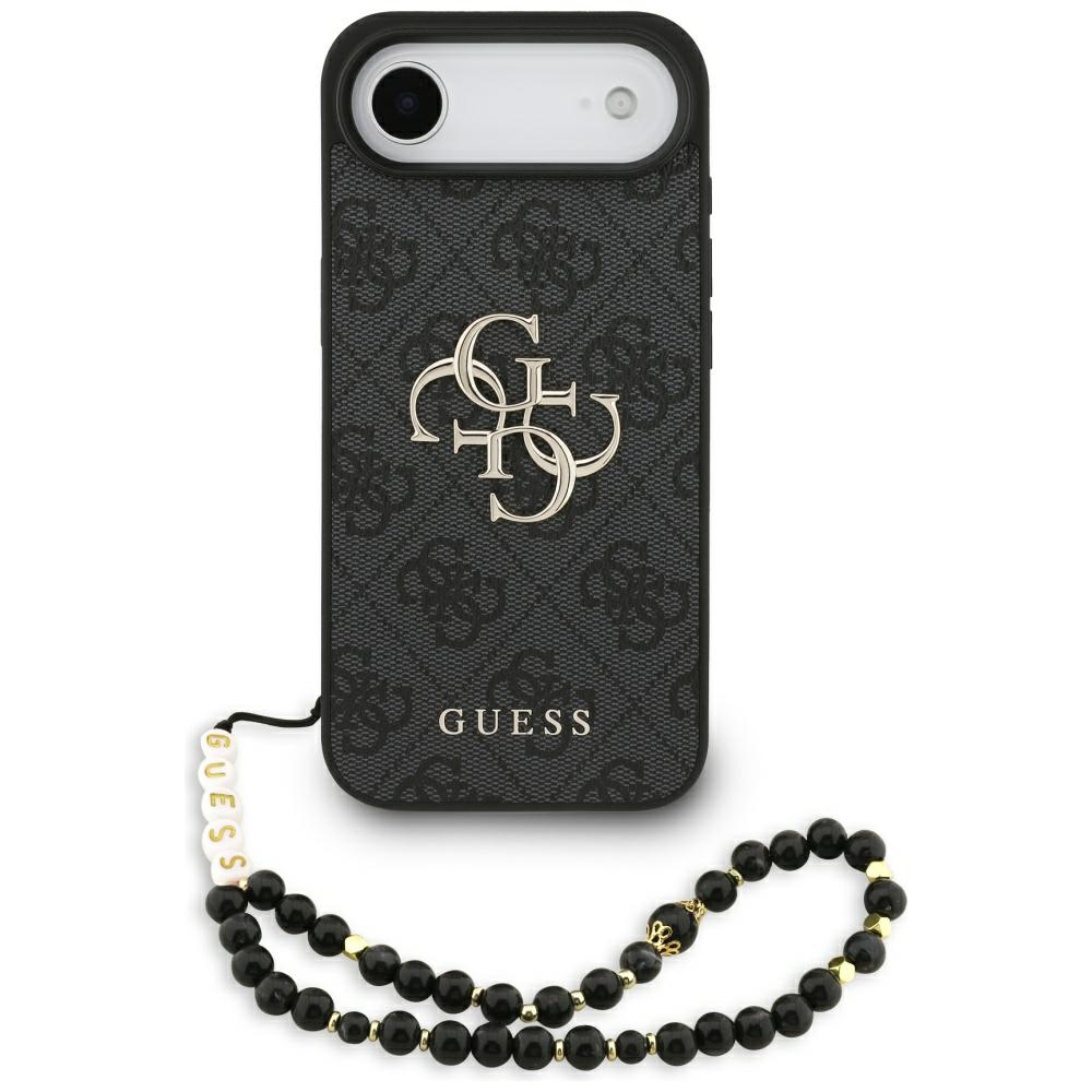 Levně Guess Hardcase 4G Classic Logo s popruhem iPhone 17 Air černá