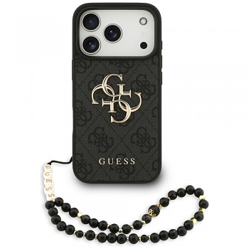 Guess Hardcase 4G Classic Logo s popruhem iPhone 17 Pro Max černá
