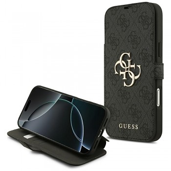 Guess Book 4G Metal Logo pouzdro iPhone 17 Pro černé