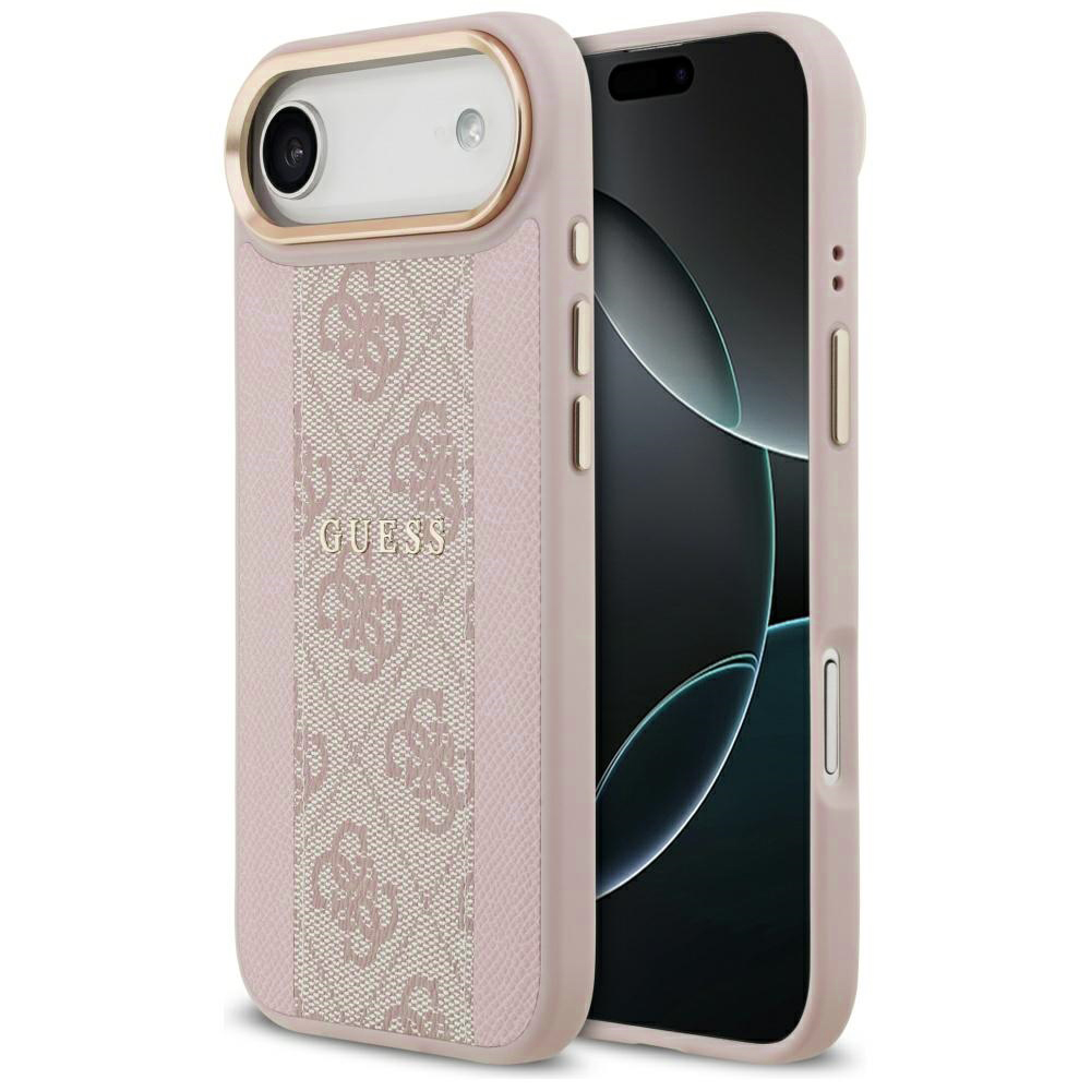Levně Guess Hardcase 4G Stripe MagSafe iPhone 17 Air růžový