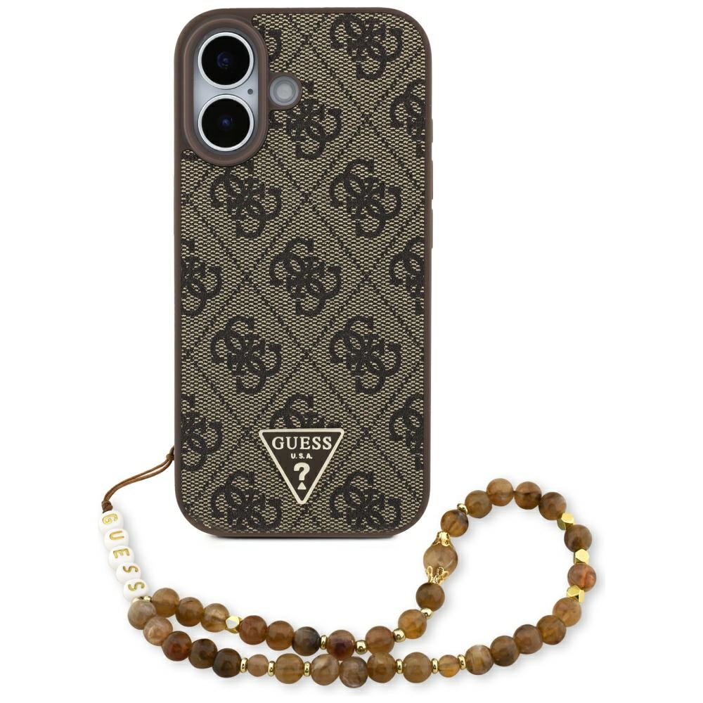 Levně Guess Hardcase 4G Strap Triangle Logo MagSafe iPhone 17 Hnědý