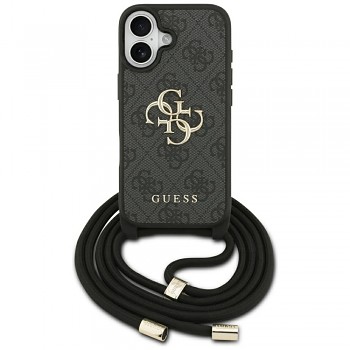 Guess Hardcase 4G CBDY Big Logo s popruhem iPhone 17 černá