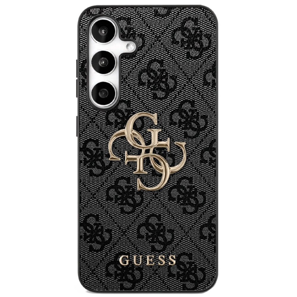 Levně Guess Leather 4G Metal Logo pro Samsung Galaxy S25 FE černá