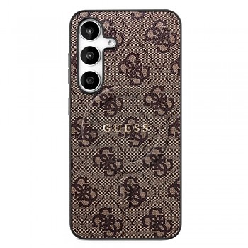 Guess 4G Ring Classic Logo MagSafe Samsung Galaxy S25 FE hnědý