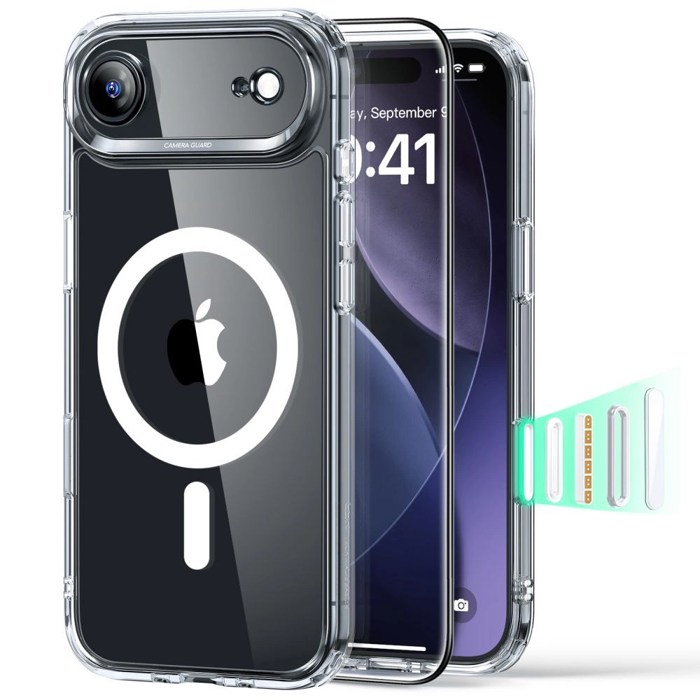 Levně ESR Classic Hybrid HaloLock s ochranným sklem iPhone 17 Air průhledný