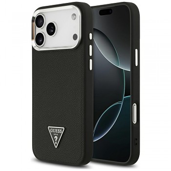 Guess Grained Triangle Logo MagSafe GUHMP17LPGTSPSK iPhone 17 Pro černý