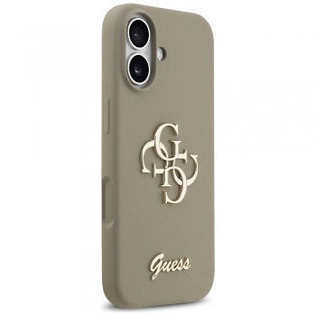 Guess Silicone Big 4G Script GUHCP17SSC4GSMW iPhone 17 Hnědá